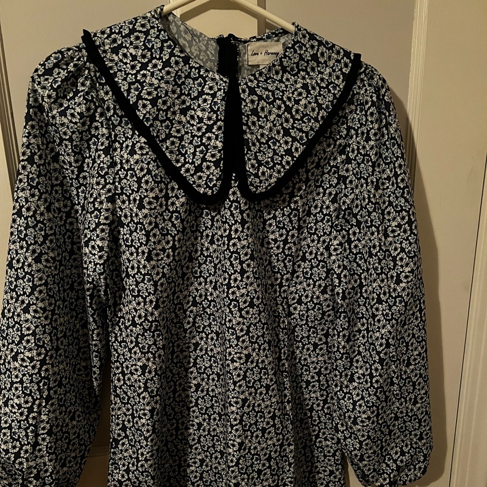 Vintage floral collared dress Size M